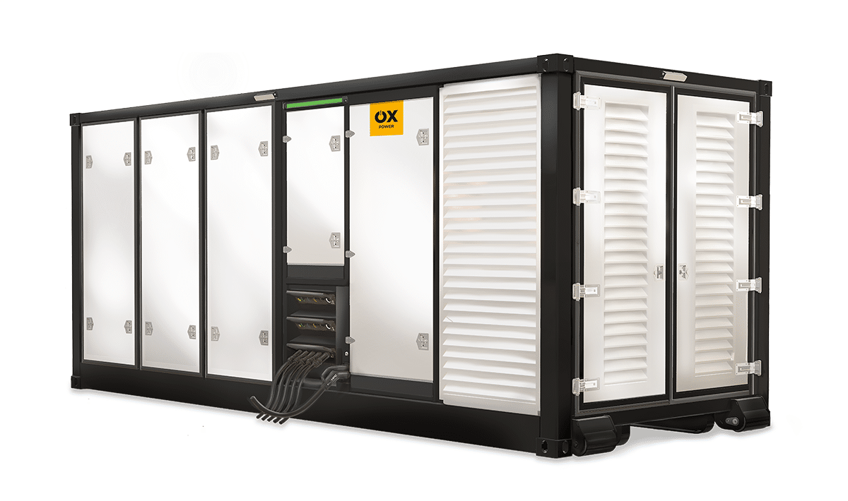 Een realistische render van de Mobile Energy B-OX-XL voor Off-grid toepassingen.
